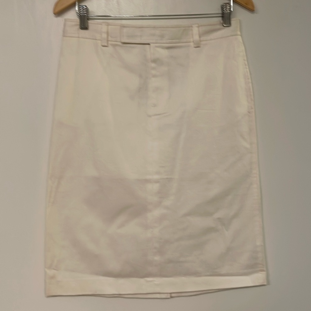 Banana Republic White Skirt